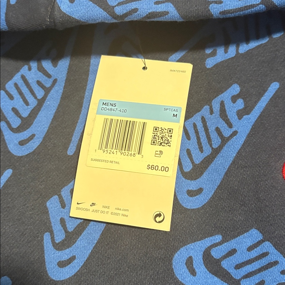 Nike Navy and Red Patterned Hoodie - Picture 4 of 5